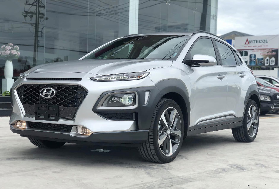 Hyundai Kona màu bạc đẹp sang trọng